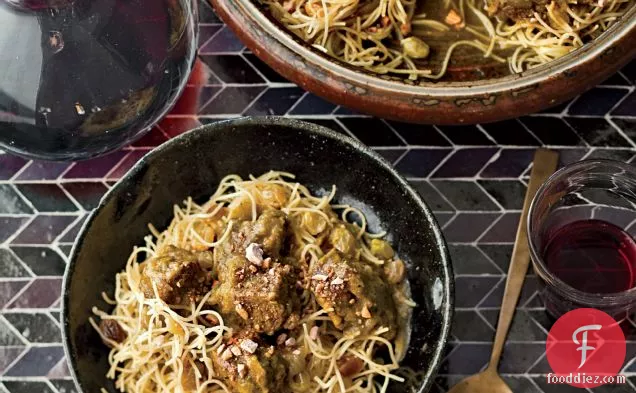 Moroccan Lamb Stew with Noodles