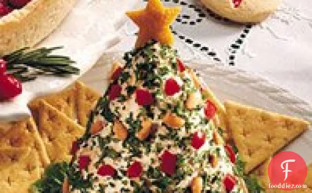 Holiday Tree-Shaped Cheese Ball