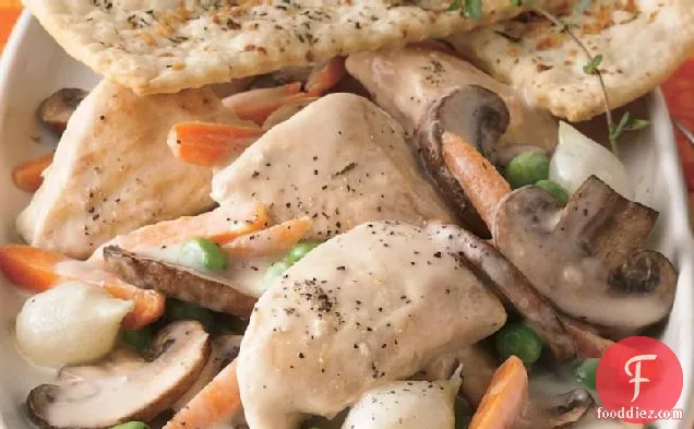 Chicken and Vegetables with Flaky Pastry