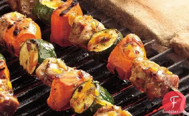 Grilled Pork and Sweet Potato Kabobs