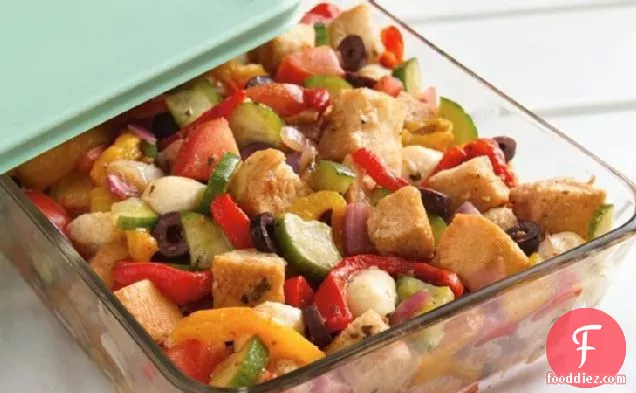 Grilled Bell Pepper Panzanella Salad