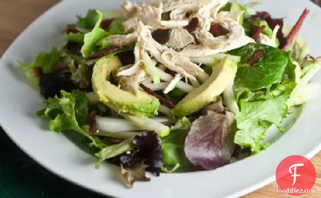 Avocado, Apple and Bacon Salad with Tangy Avocado Dressing
