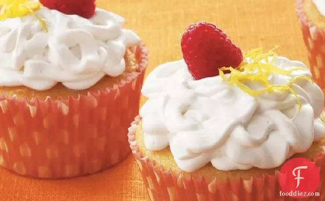 Raspberry-Filled Lemon Cupcakes