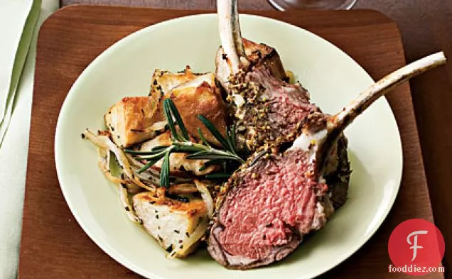 Herb-Crusted Rack of Lamb With Rosemary Potatoes