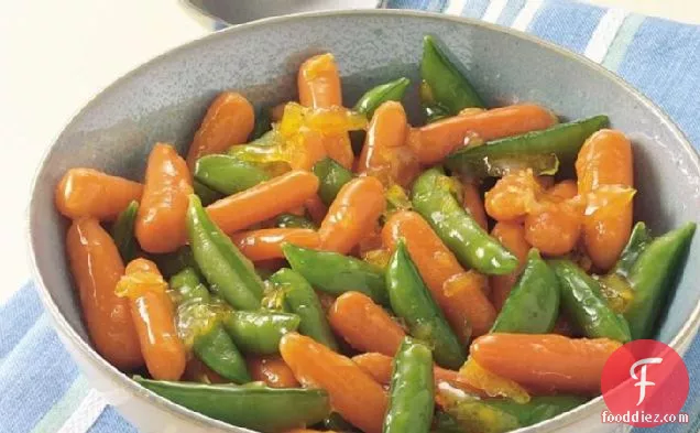 Orange-Glazed Carrots and Sugar Snap Peas
