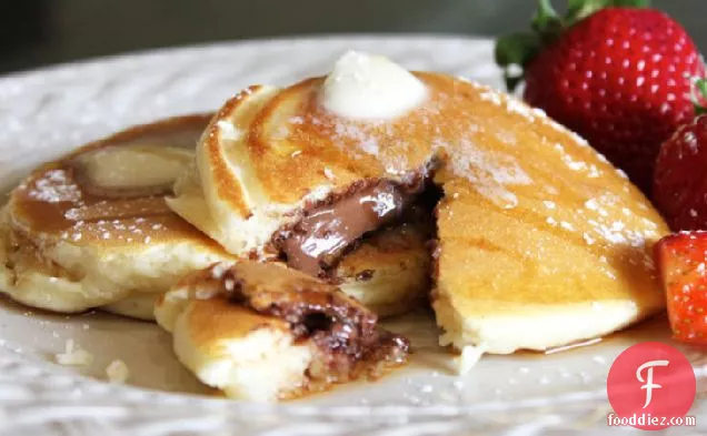 Chocolate-Stuffed Pancakes