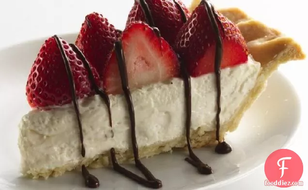 Healthified Strawberries and Cream Pie