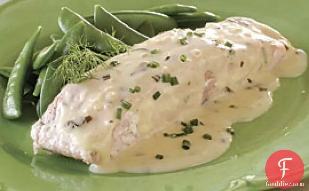 Oven-braised Salmon In Lemon-tarragon Crème Fraîche