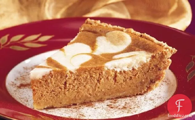 Pumpkin-Cream Cheese Pie with Cookie Crust