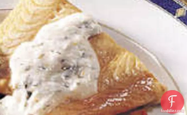 टकसाल सॉस के साथ सामन