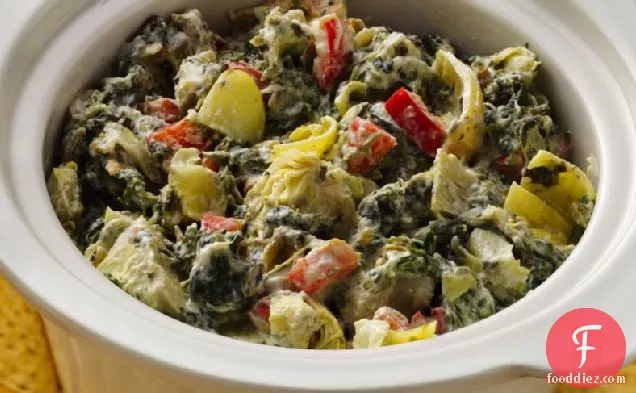 Slow-Cooker Southwest Artichoke and Spinach Dip