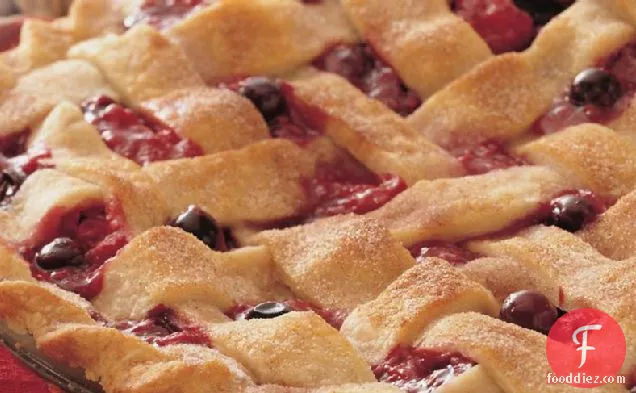 Blueberry Raspberry Lattice Pie