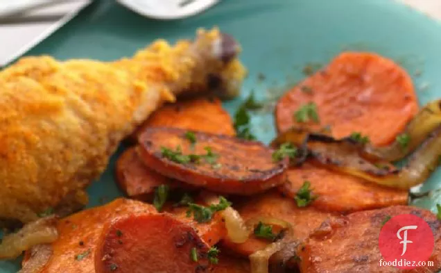 Caramelized Onion and Sweet Potato Skillet