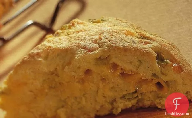 Cheddar and Chilies Cornbread Scones (White Whole Wheat Flour)