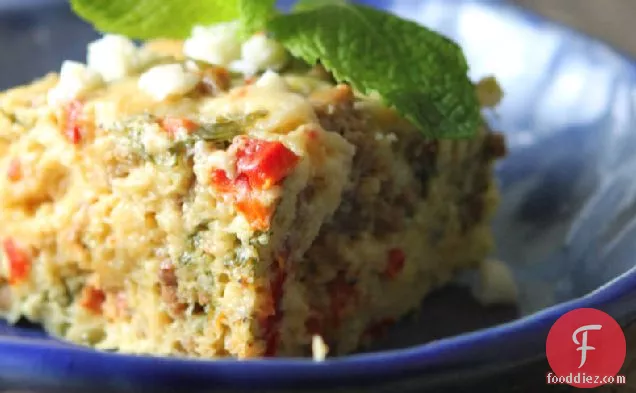 धीमी कुकर क्रस्टलेस मेडिटेरेनियन क्विक