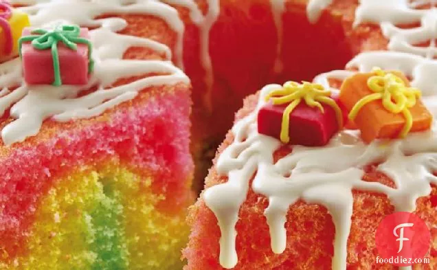 Rainbow Angel Cake