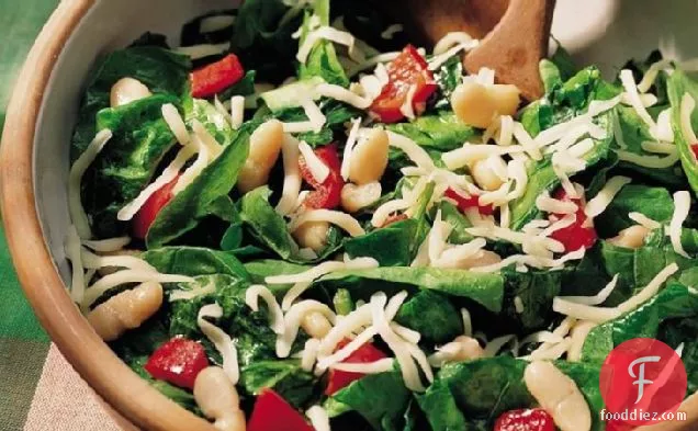 Warm Bean and Spinach Salad