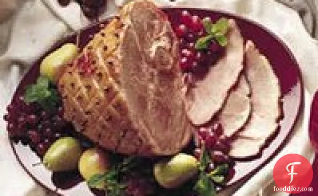 हनी-ग्लेज़ेड बेक्ड हैम (भीड़ का आकार)