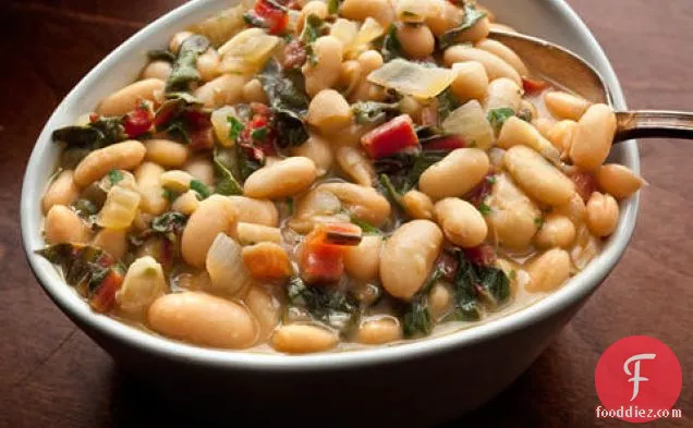 Braised White Beans with Chard