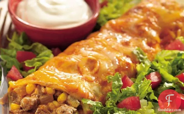 Beef and Green Chile Enchiladas