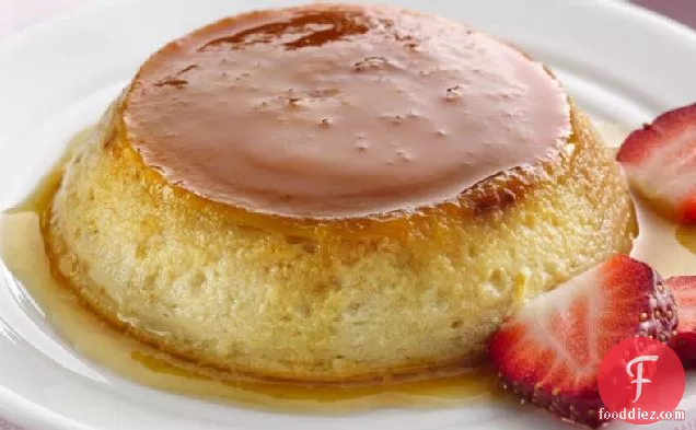 Lactose Free Strawberry Flans
