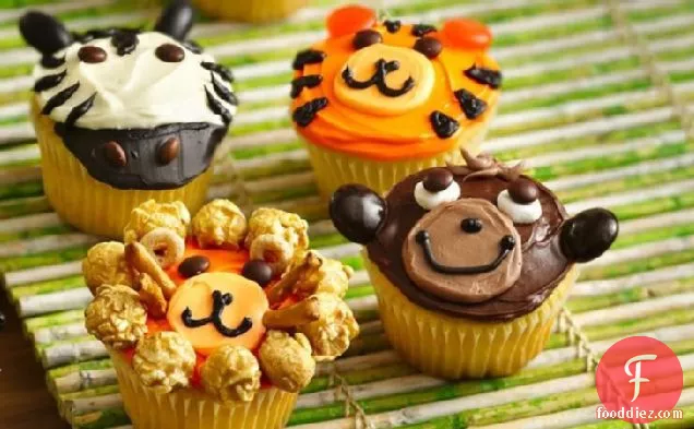Jungle Animal Cupcakes