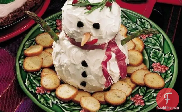 Make-Ahead Snowman Cheese Ball