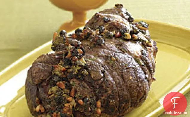 Boneless Leg Of Lamb With Mint, Pine Nut & Currant Stuffing