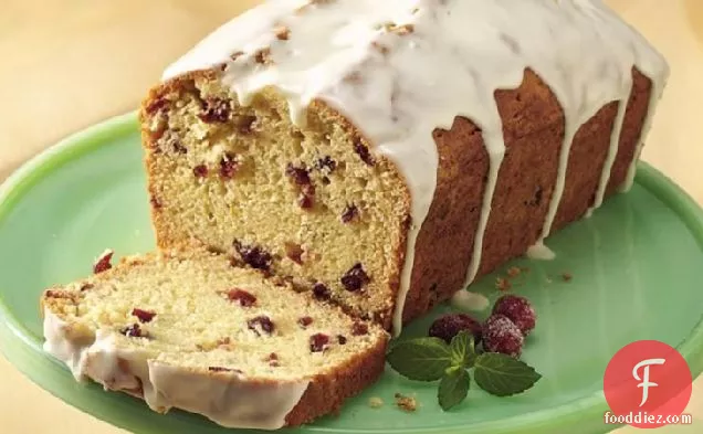 White Chocolate-Iced Cranberry Bread