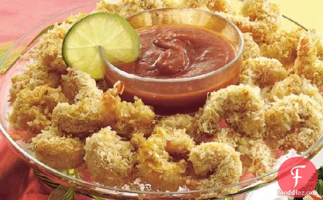 Coconut Shrimp with Gingered Cocktail Sauce