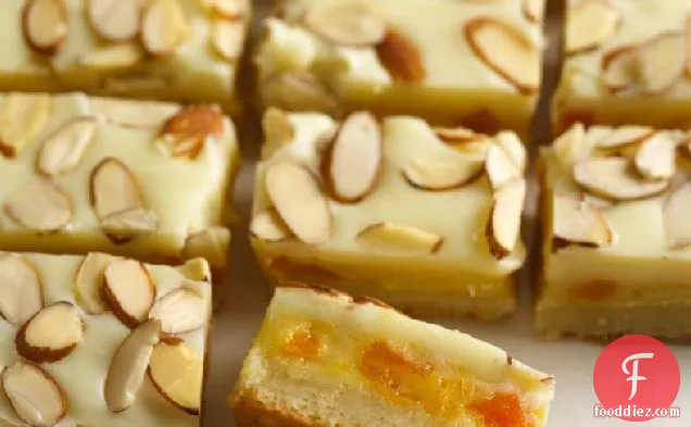 Almond, Apricot and White Chocolate Decadence Bars