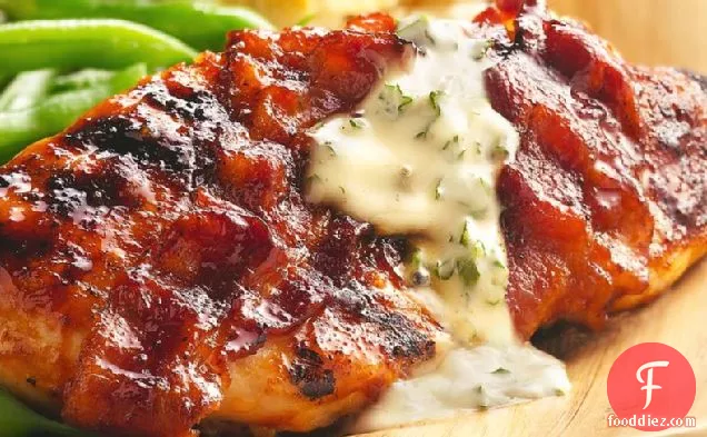Double Barbecue Bacon-Wrapped Grilled Chicken