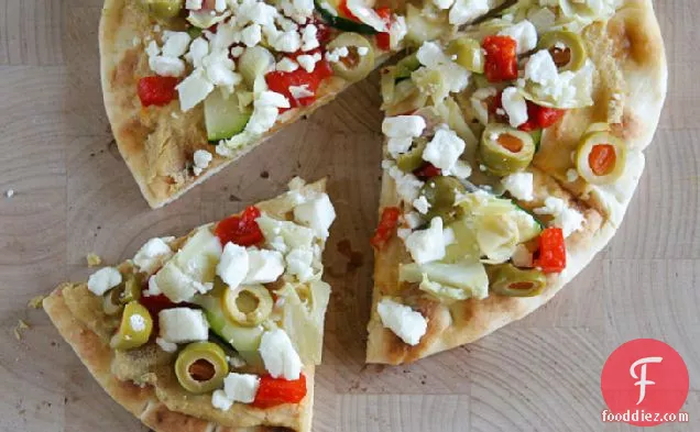 Mediterranean Flatbread Pizza Appetizer