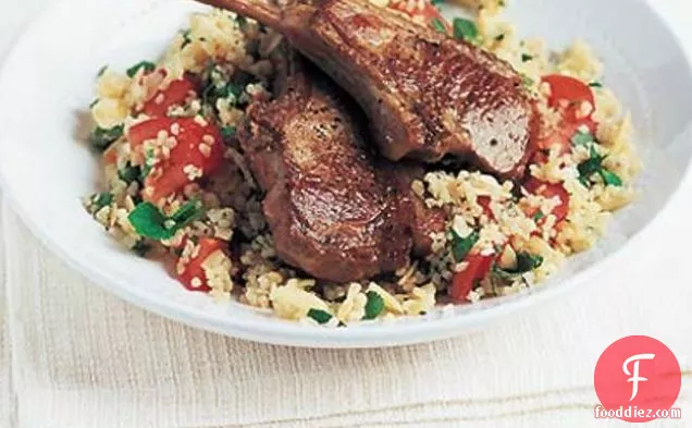 Lamb Cutlets With Almond Tabbouleh