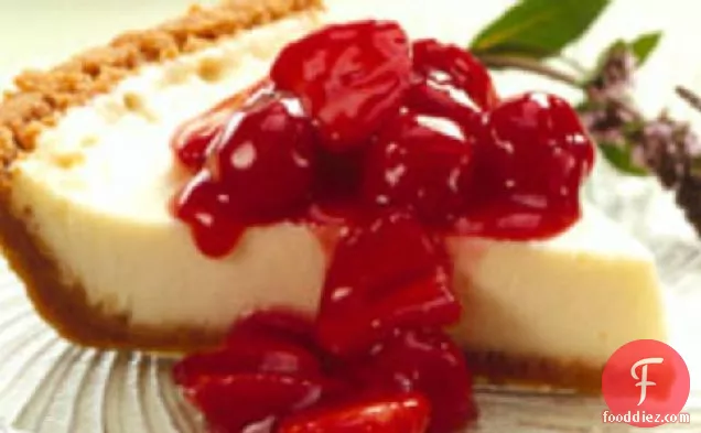 Vanilla Cheesecake with Cherry-Berry Topping