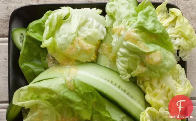 Cucumber and Bibb Lettuce Salad with Creamy Horseradish Vinaigrette