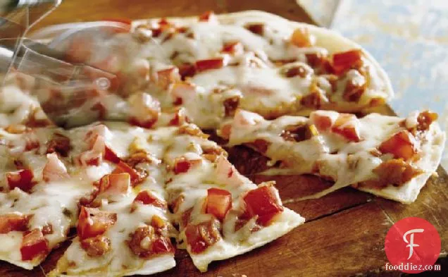 Barbecued Chicken Tortilla Pizzas