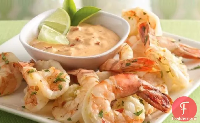 Chile-Lime Shrimp with Creamy Chipotle Dip