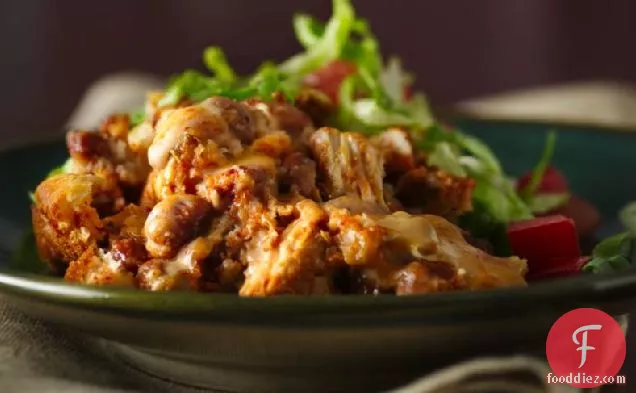 Cheesy Chicken Enchilada Casserole