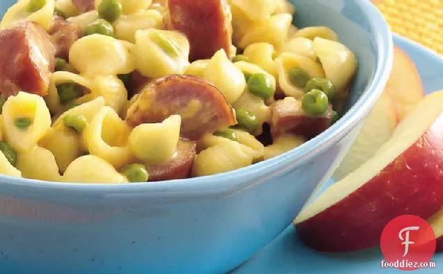 Mac and Cheese Shells with Sausage