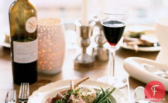 Herb-Roasted Rack of Lamb with Smoky Cabernet Sauce