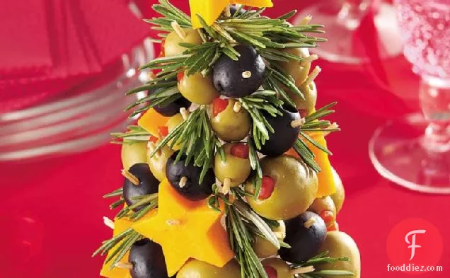 Cheese & Olive Appetizer Tree