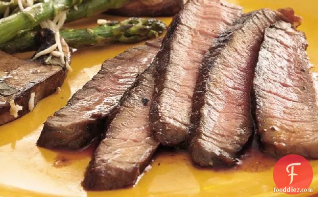 Grilled Balsamic- and Roasted Garlic-Marinated Steak