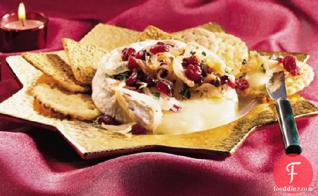 Camembert with Cranberry Caramelized Onions