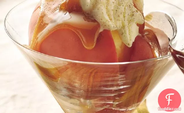 Baked Apples with Rum-Caramel Sauce