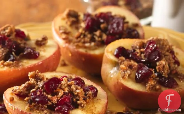 Microwave Baked Apples with Granola
