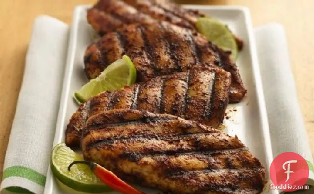 Lime- and Chili-Rubbed Chicken Breasts