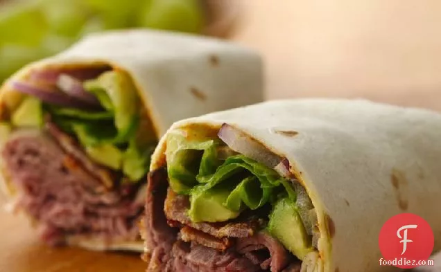 Roast Beef and Bacon Wrap with Spicy Chili Lime Mayo