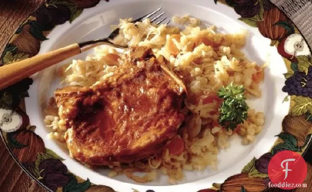 Bavarian Pork Chops and Sauerkraut