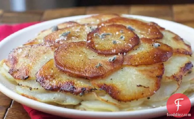 Potatoes Anna with Apples and Sage